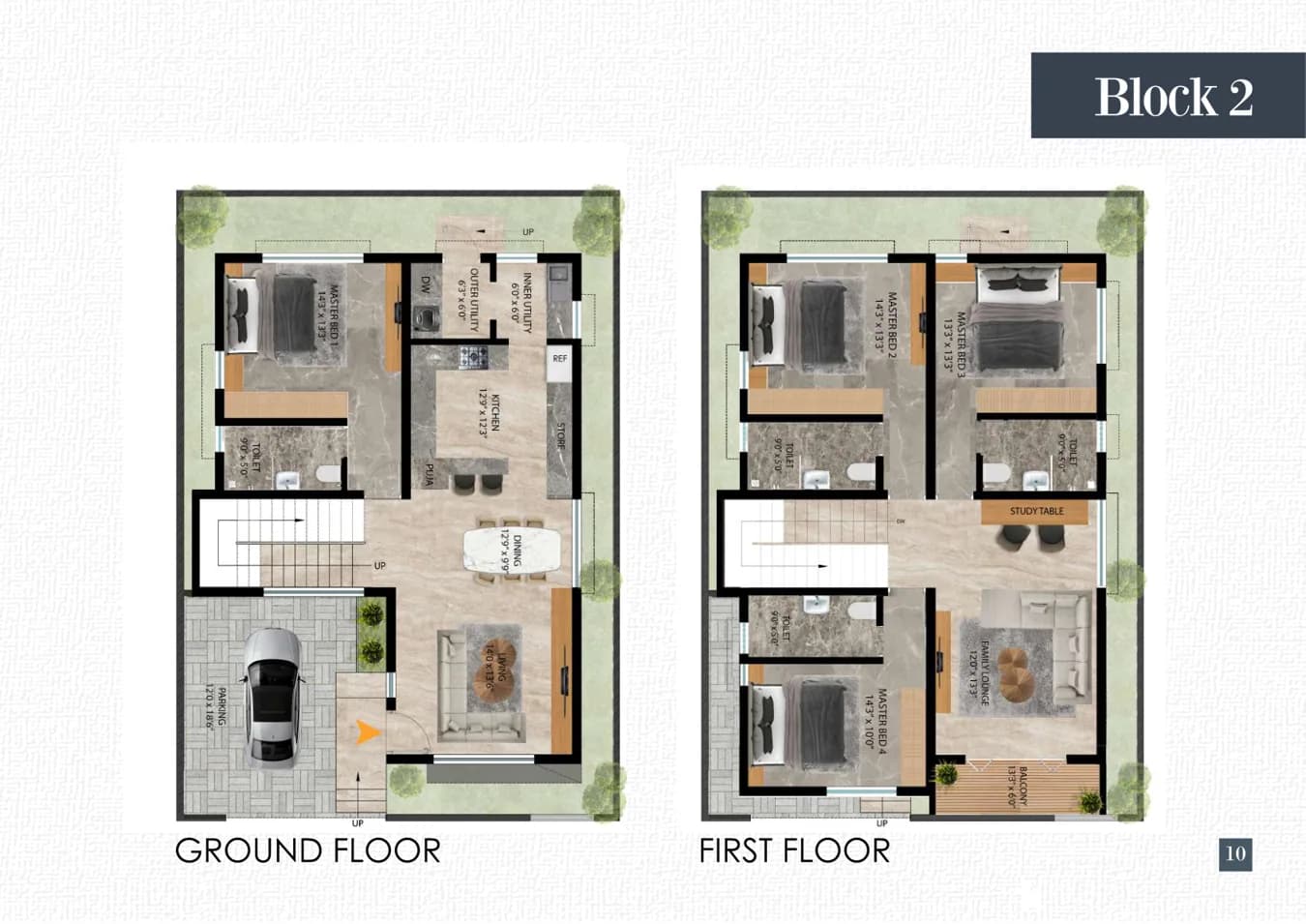 Ayana floor plan sheet 2 from builder brochure