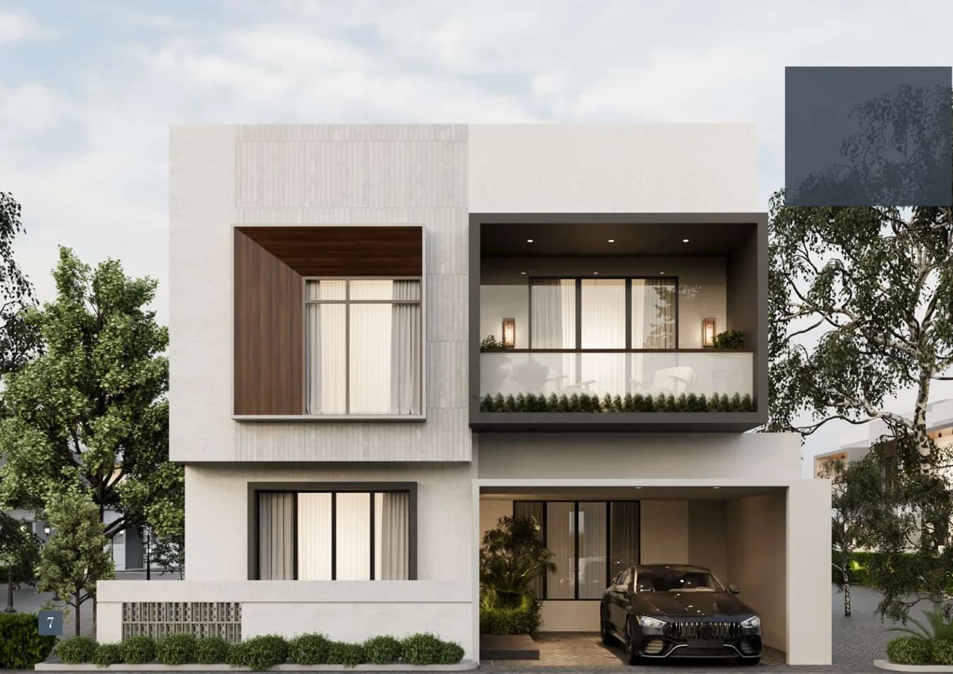 Ayana villa architectural elevation from builder brochure