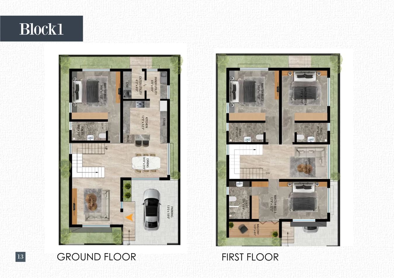 Iris floor plan sheet 1 from builder brochure