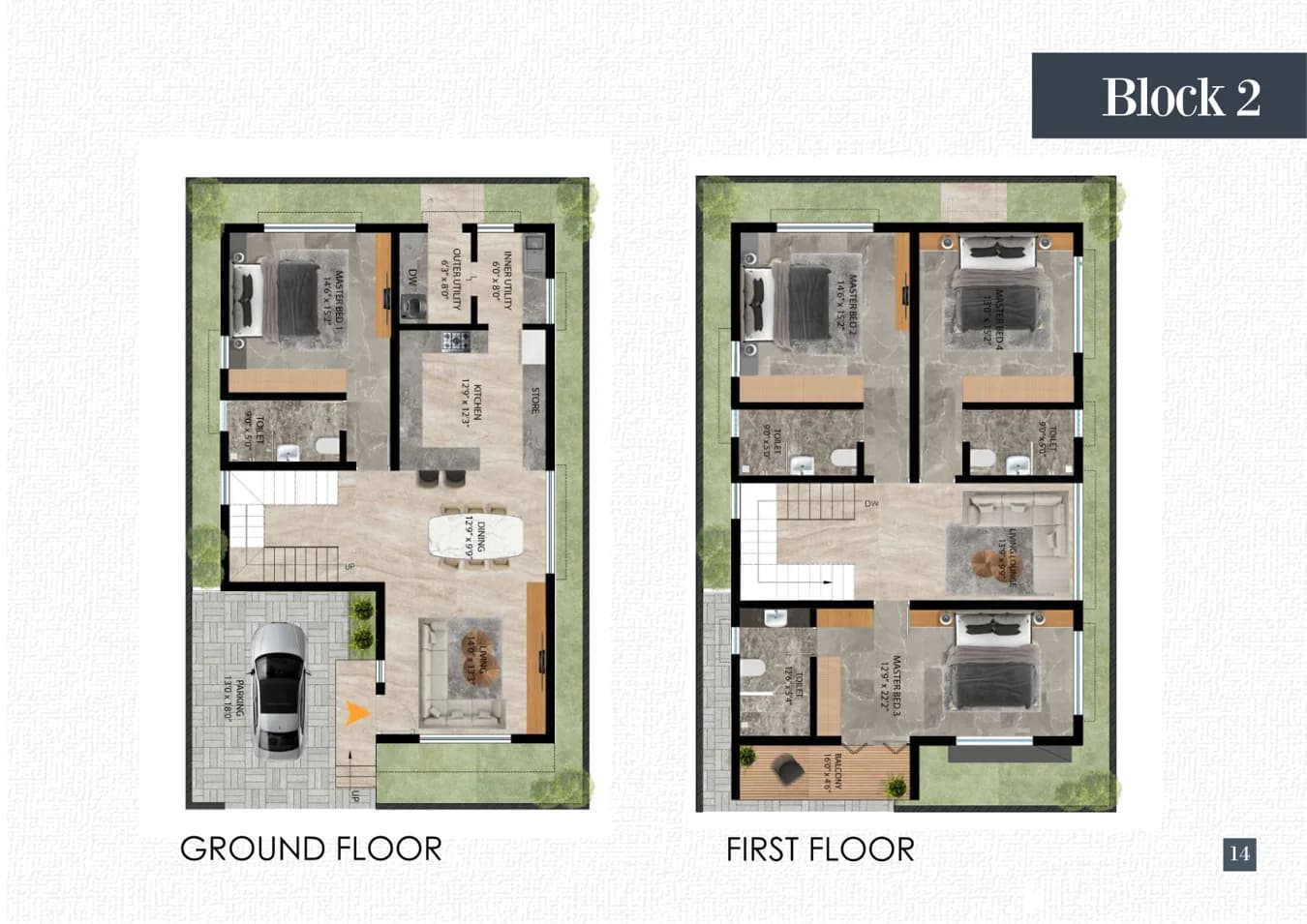 Iris floor plan sheet 2 from builder brochure